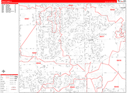Tinley Park Wall Map Zip Code Red Line Style 2026